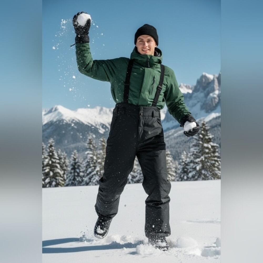 Men's Black Snow Joggers